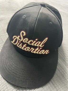 Social Distortion Script Logo Black Hat